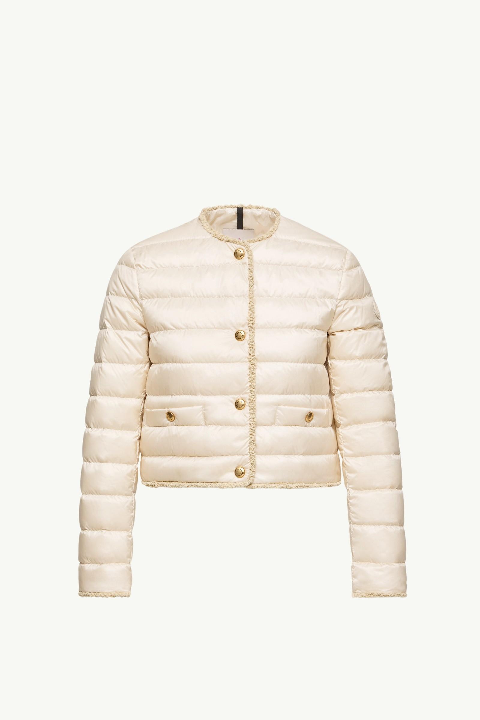 Fleurs Bouclé-Trimmed Short Down Jacket by MONCLER