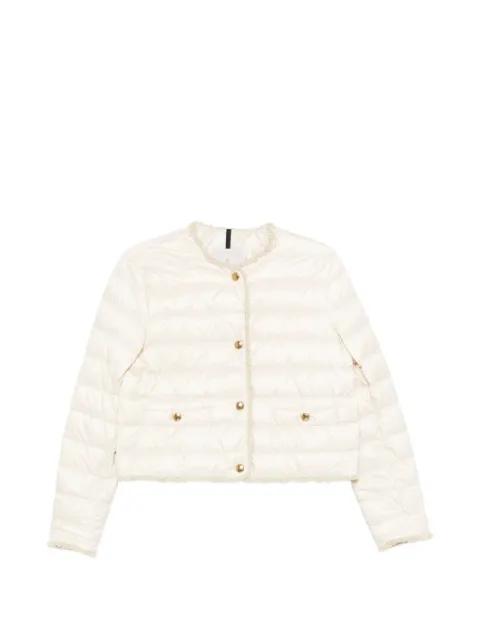 Fleurs bouclé-trim jacket by MONCLER