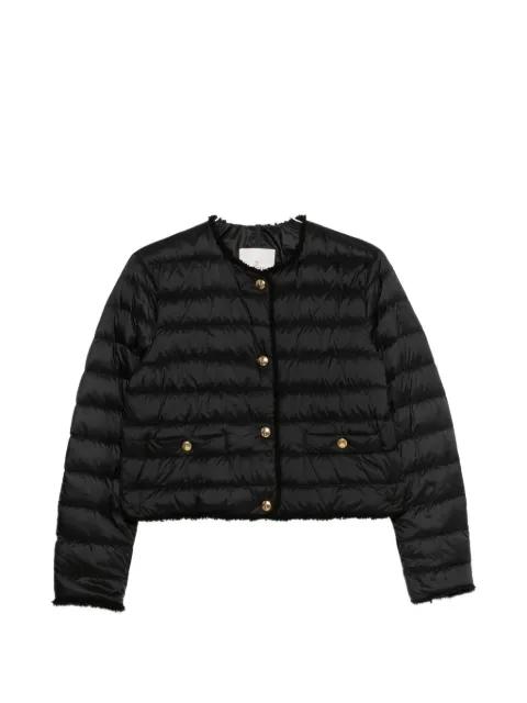 Fleurs bouclé-trim jacket by MONCLER