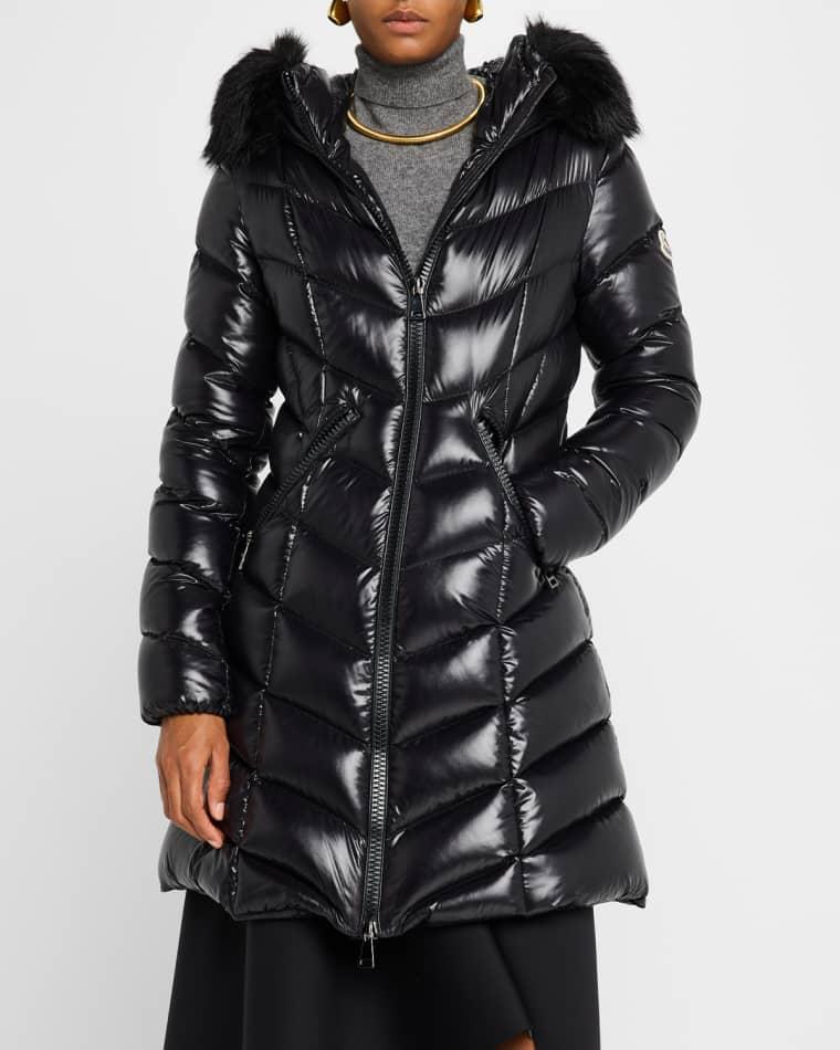 Fulmarus Faux Fur-Trimmed Hooded Long Down Jacket by MONCLER
