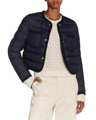 Gencay Braided Trim Quilted Jacket by MONCLER