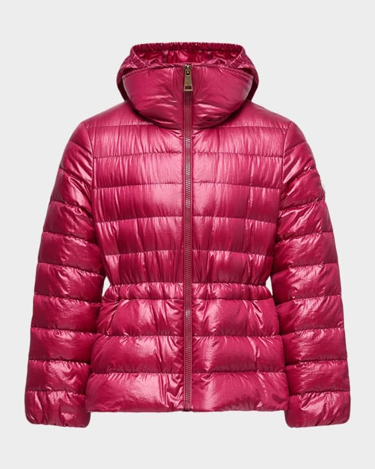 Girl's Fem Hooded Down Jacket, Size 12-14 by MONCLER