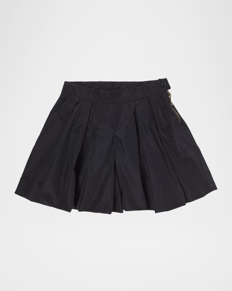 Girl's Pleated Taffeta Shorts, Size 12-14 by MONCLER