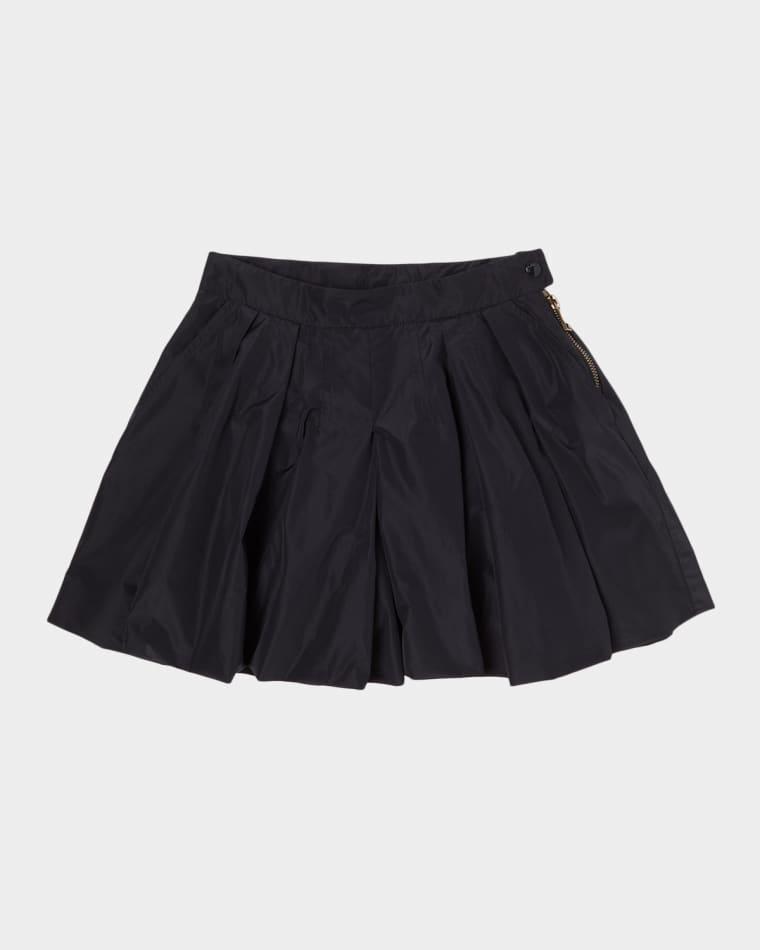 Girl's Pleated Taffeta Shorts, Size 8-10 by MONCLER