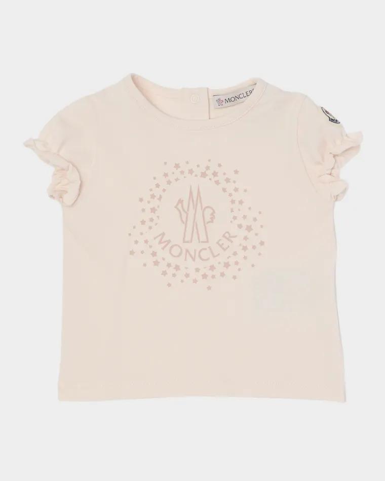 Girl's Starry Logo Short-Sleeve Graphic T-Shirt, Size 1M-3 by MONCLER