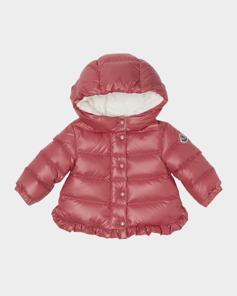 Girl's Tazui Ruffled Down Jacket, Size 6M-3 by MONCLER