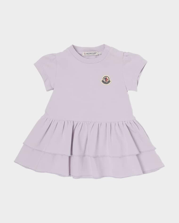 Girl's Tiered Stretch Cotton Dress, Size 12M-3 by MONCLER