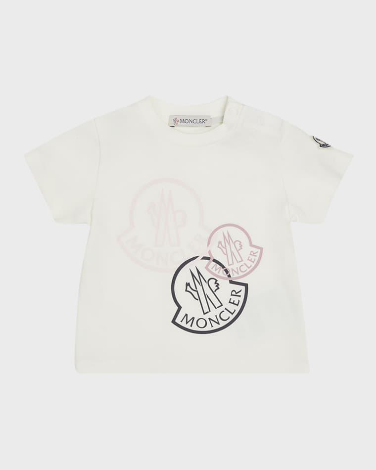 Girl's Tricolor Bell Logo-Print T-Shirt, Size 6M-3 by MONCLER