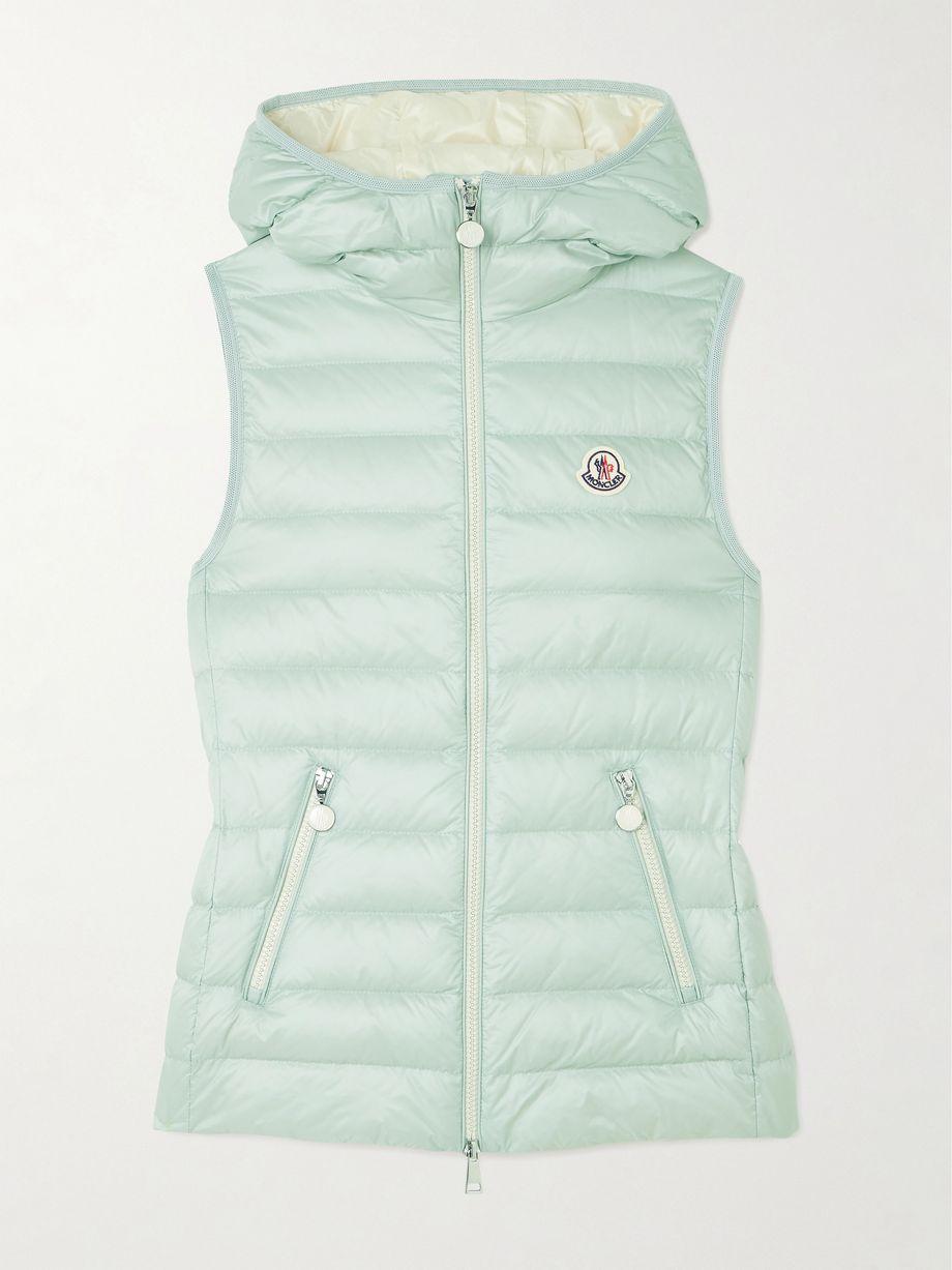 Glygosse hoodied quilted shell down vest by MONCLER