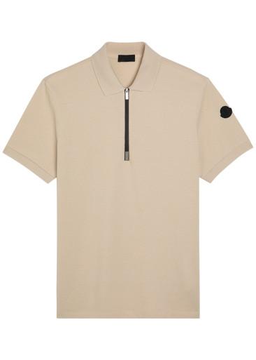 Half-zip piqué cotton shirt by MONCLER