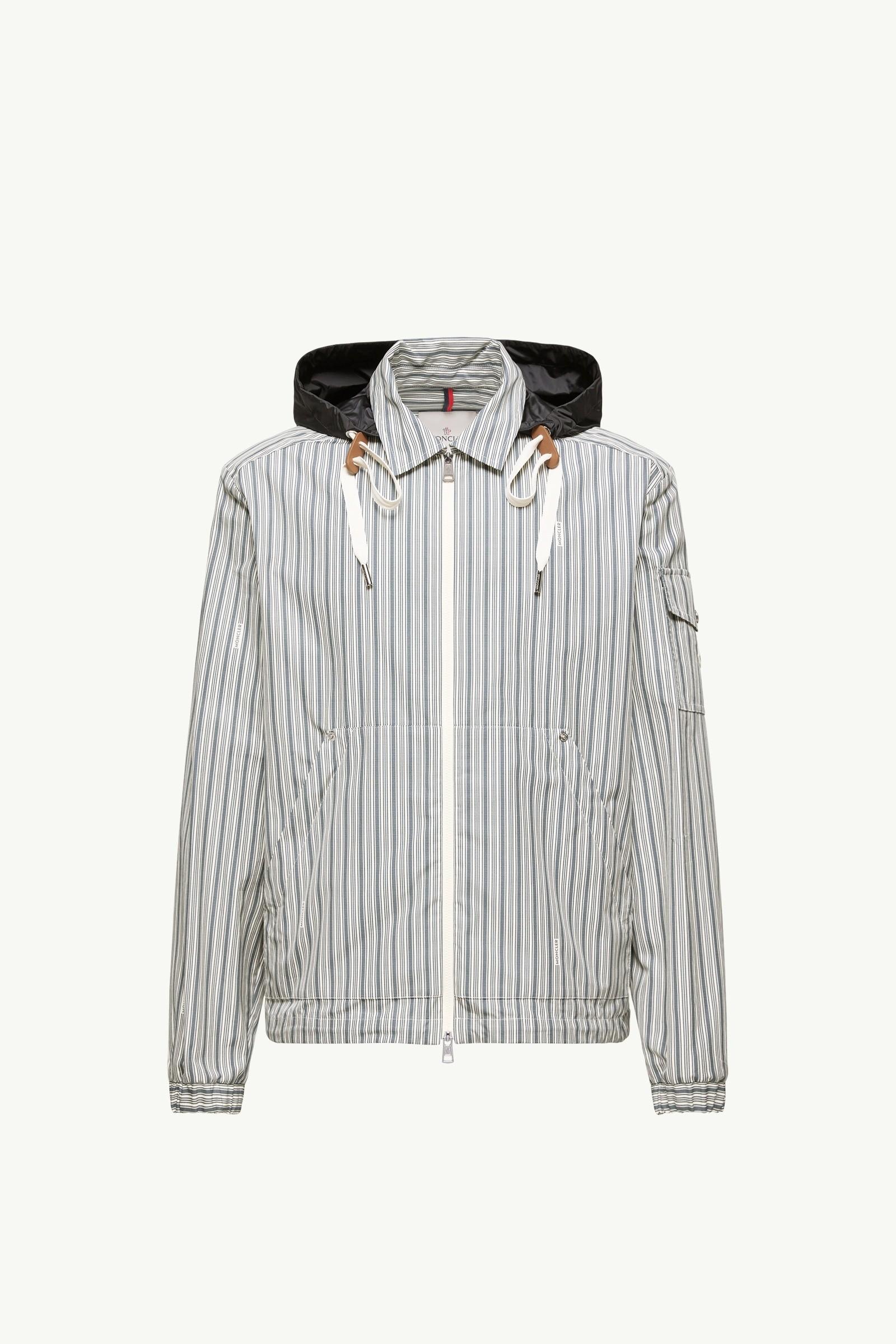 Havas Striped Poplin Shirt Jacket by MONCLER