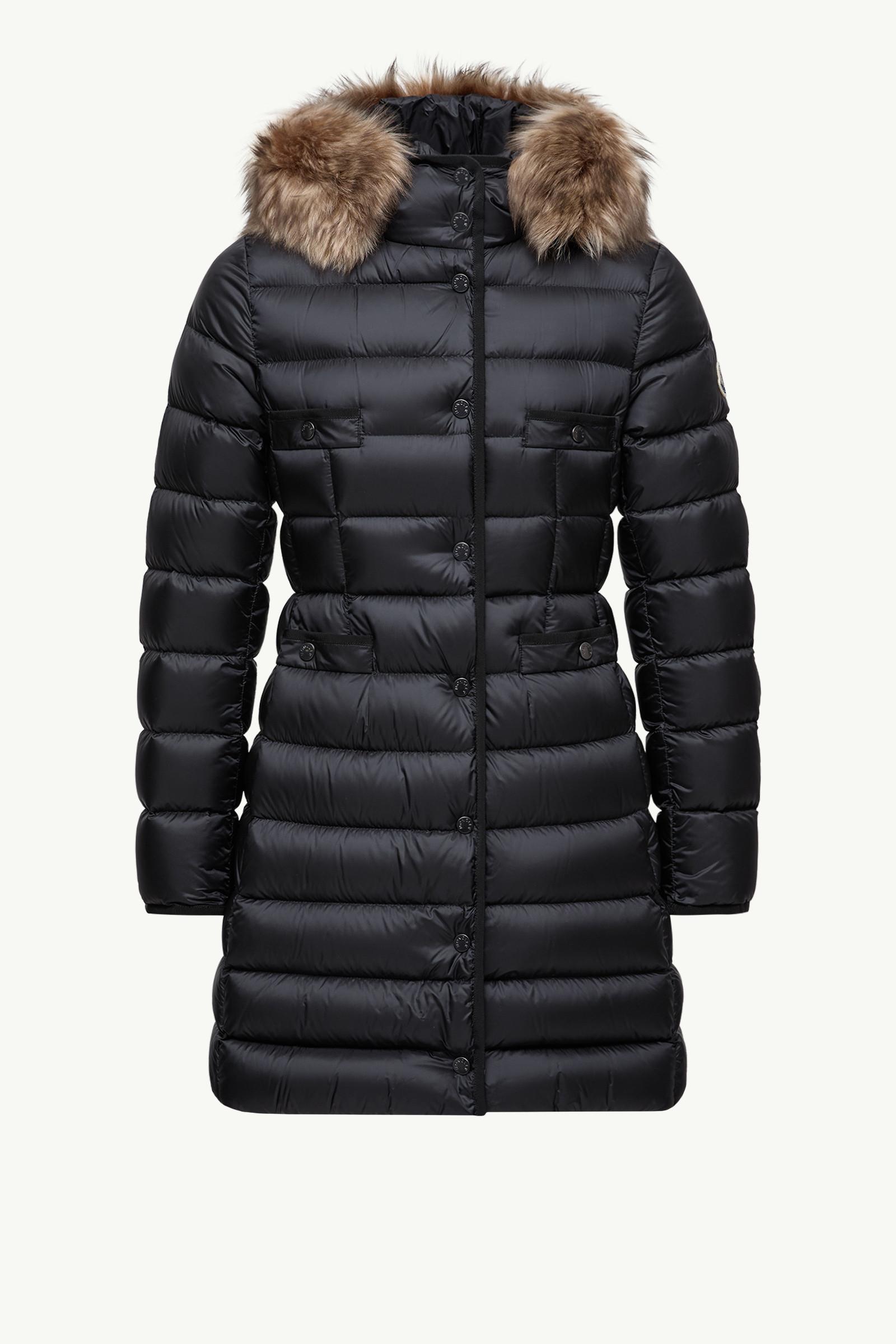Hirmafur Hooded Shearling Long Down Jacket by MONCLER