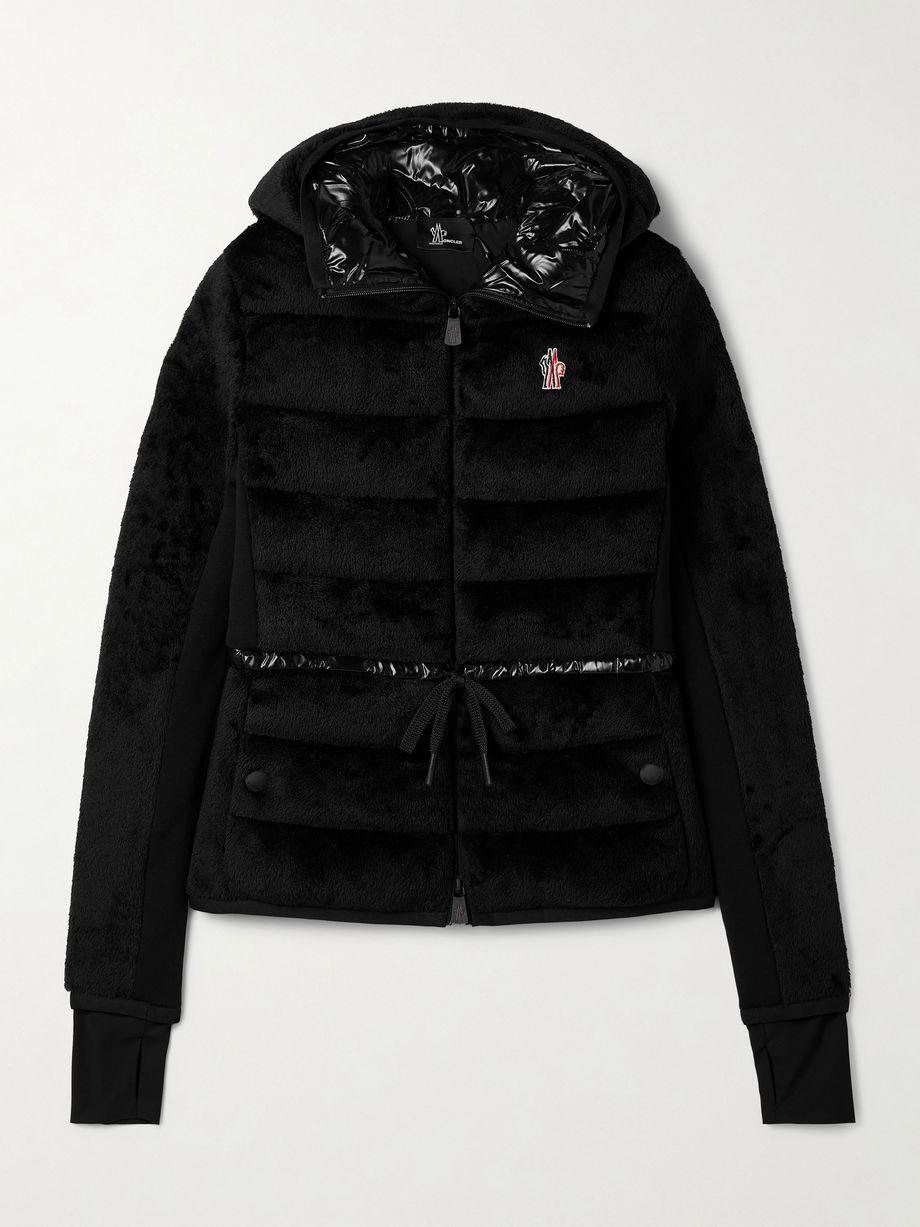 Hooded quilted fleece down jacket by MONCLER