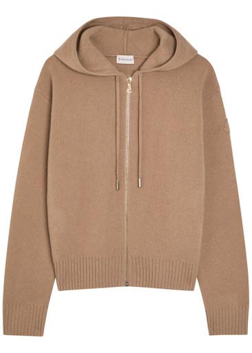 Hooded wool and cashmere-blend cardigan by MONCLER