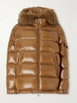 Hypolais hoodied plush-trimmed quilted shell down jacket by MONCLER Hypolais hoodied plush-trimmed quilted shell down jacket by MONCLER