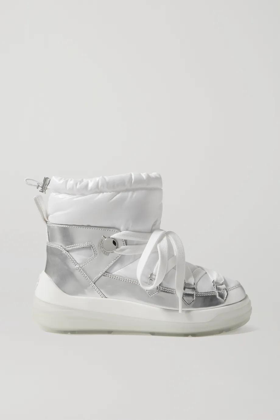 Insolux leather and padded shell ankle boots by MONCLER