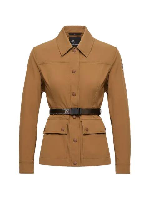 Isfara belted logo-patch shirt  jacket by MONCLER