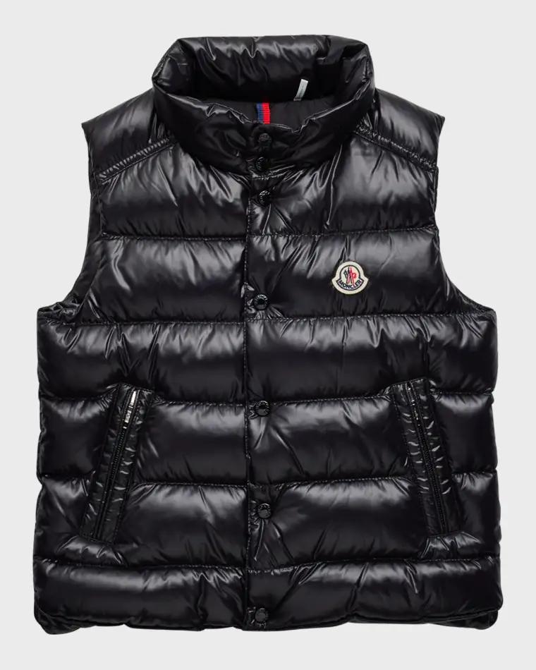 Kid's Tib Logo Quilted Vest, Size 4-6 by MONCLER