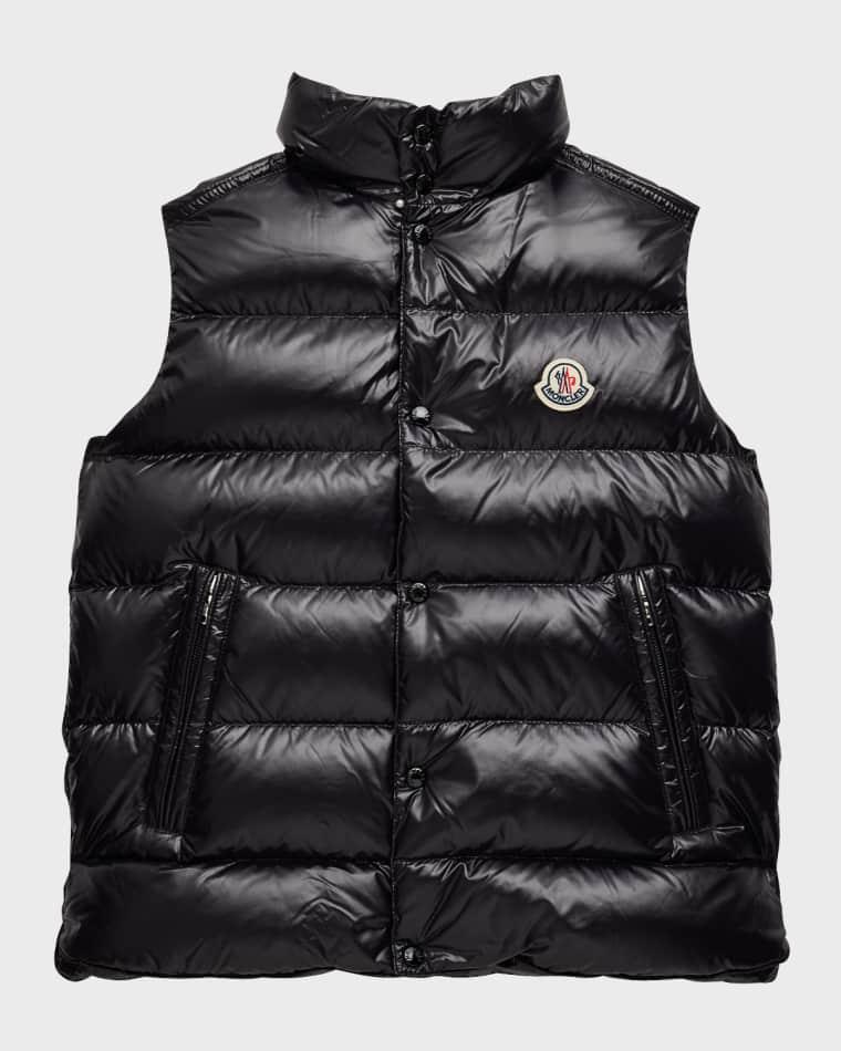 Kid's Tib Logo Quilted Vest, Size 8-14 by MONCLER