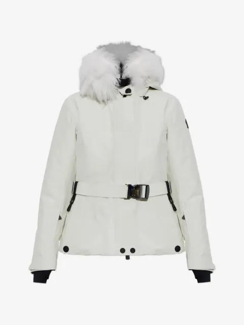 Laplance belted faux-fur-trim ski jacket by MONCLER