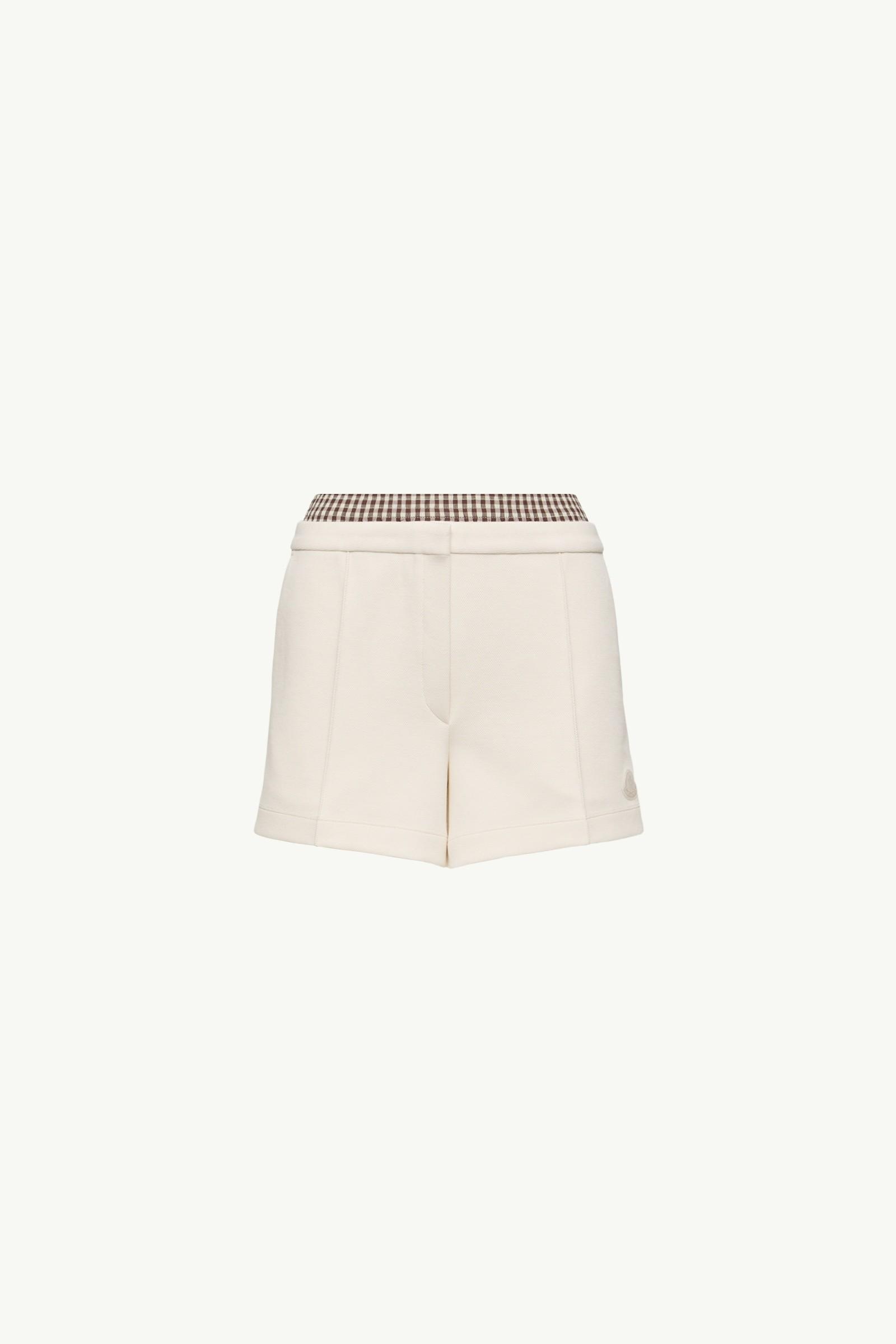 Layered-Effect Vichy Cotton Blend Shorts by MONCLER