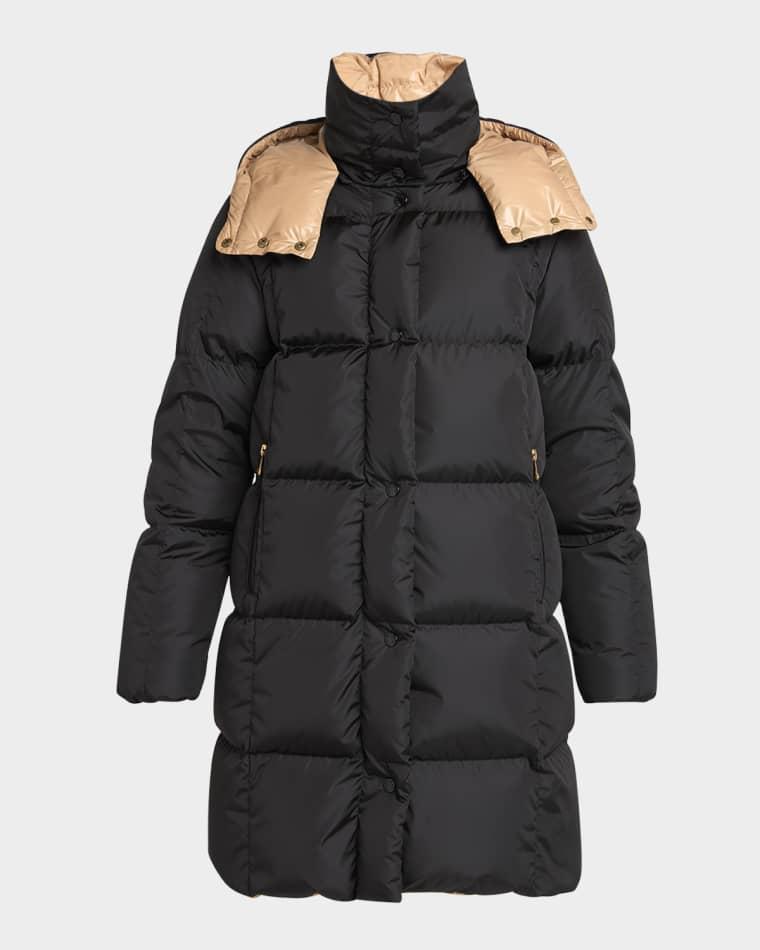 Litte Long Down Puffer Coat with Detachable Hood by MONCLER