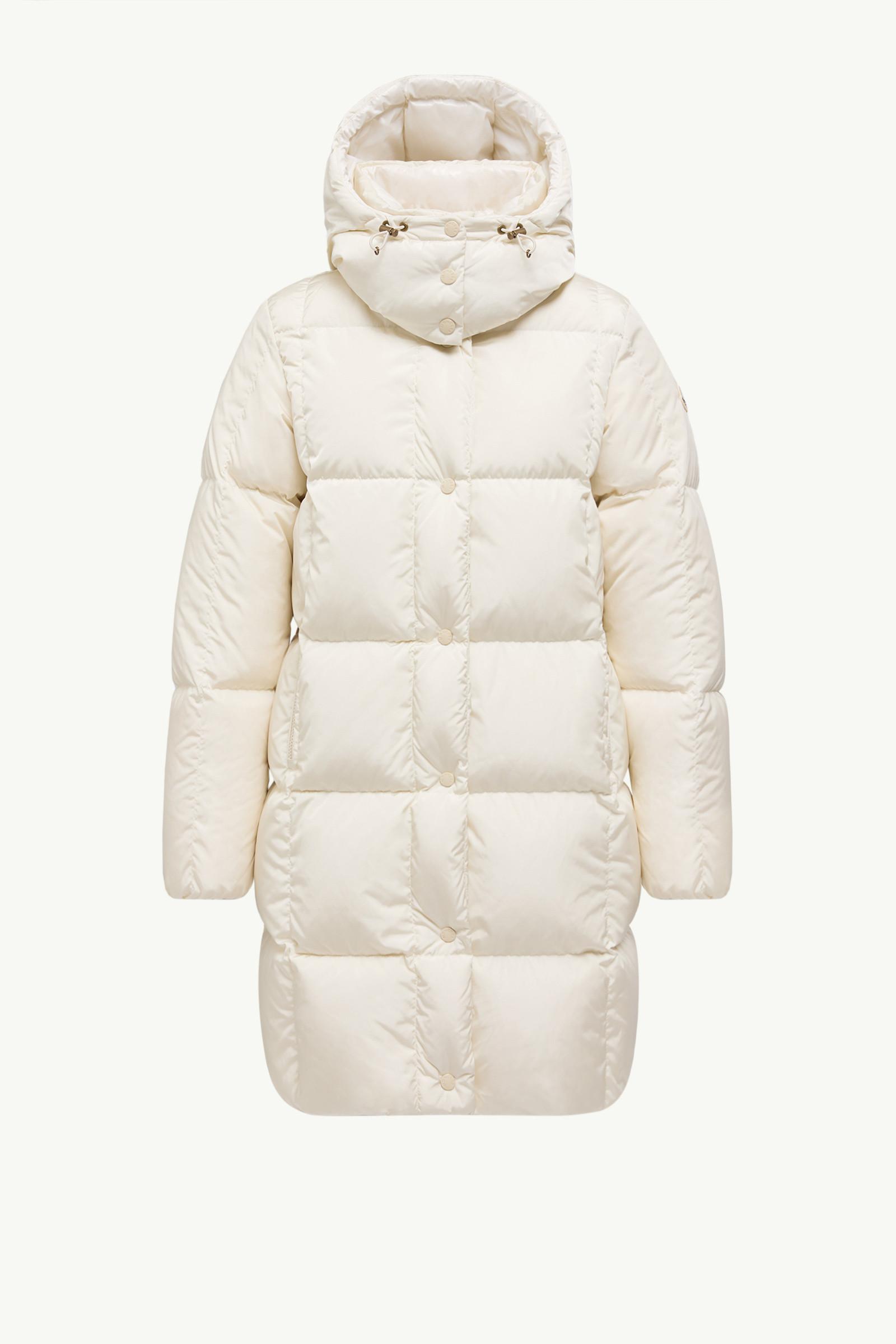 Litte Square-Quilted Hooded Long Down Jacket by MONCLER