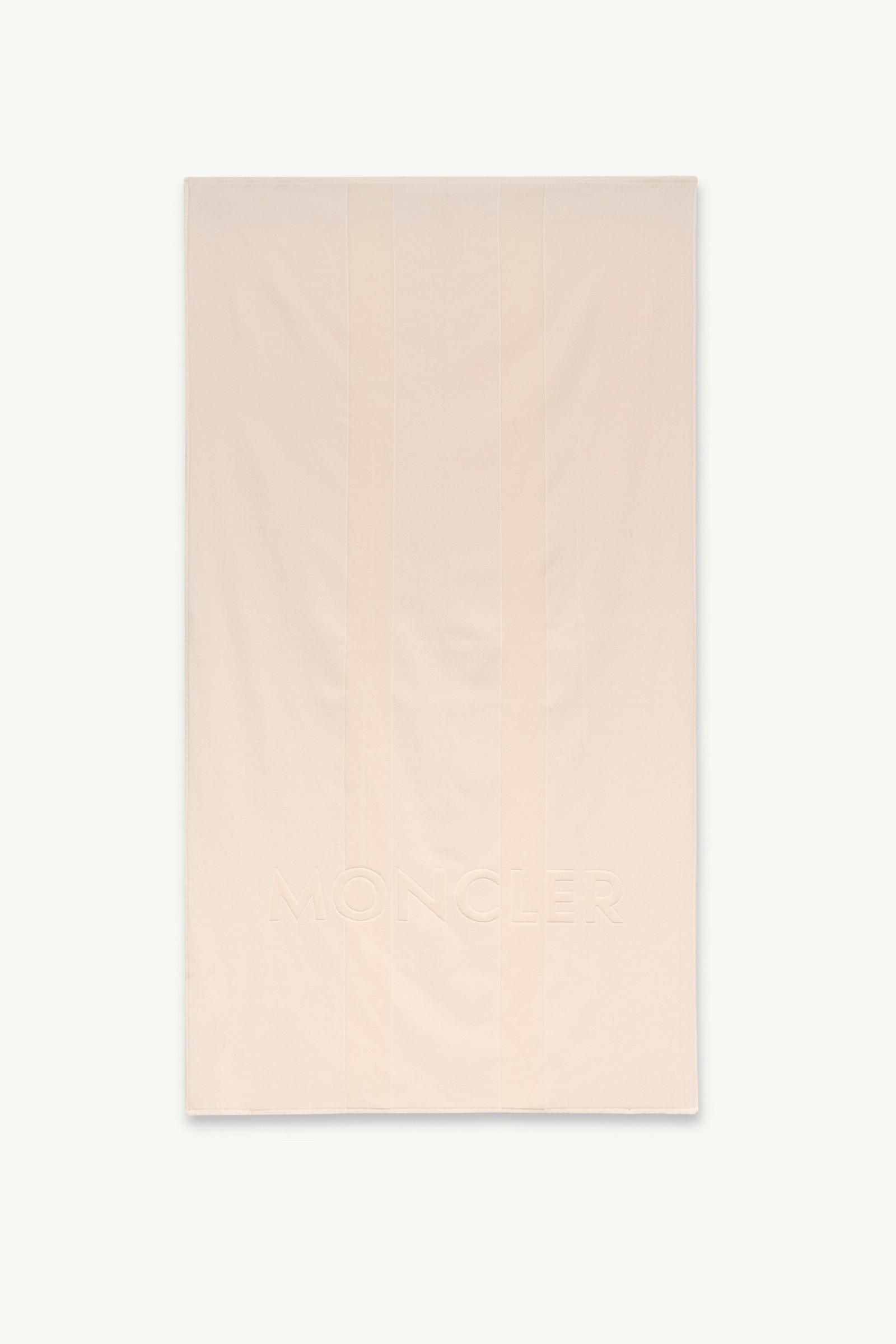 Logo Cotton Beach Towel by MONCLER