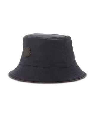 Logo Cotton Blend Bucket Hat by MONCLER