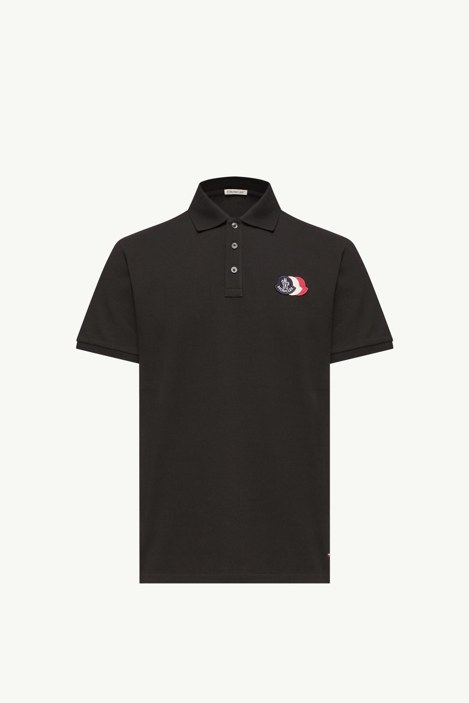 Logo Patch Cotton Piquet Polo Shirt by MONCLER