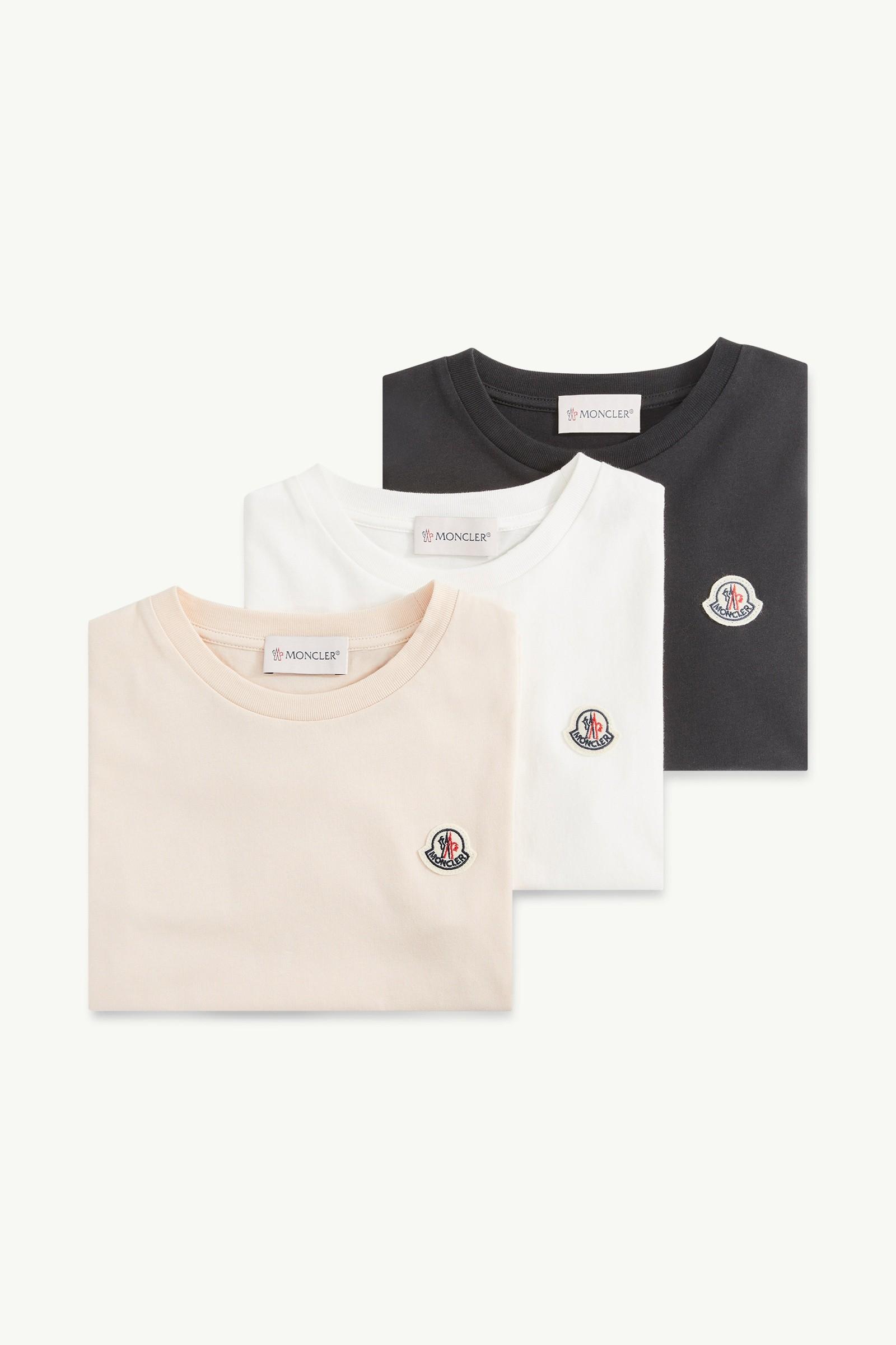 Logo Patch Cotton T-Shirt (Pack of Three) by MONCLER
