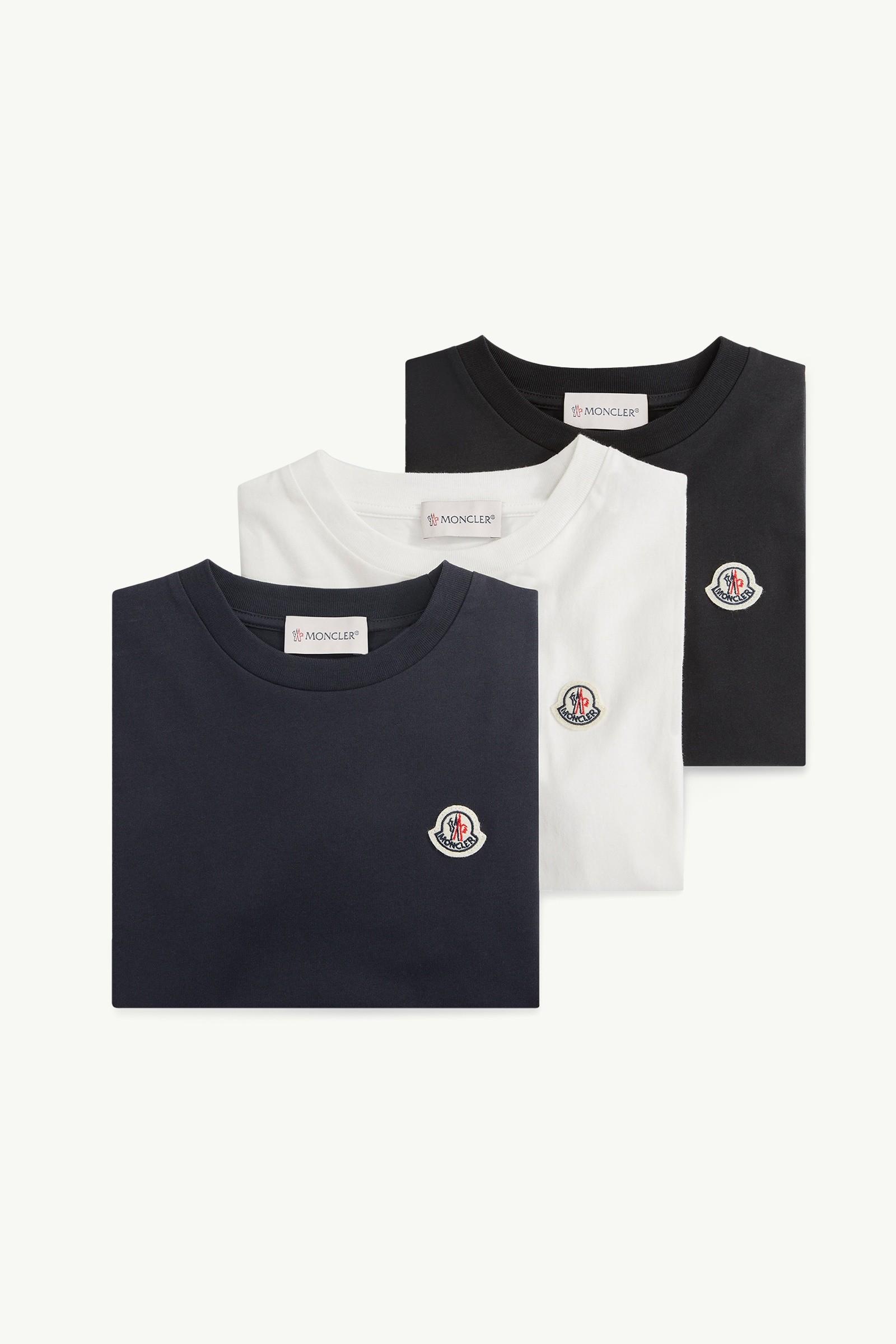 Logo Patch Cotton T-Shirt (Pack of Three) by MONCLER