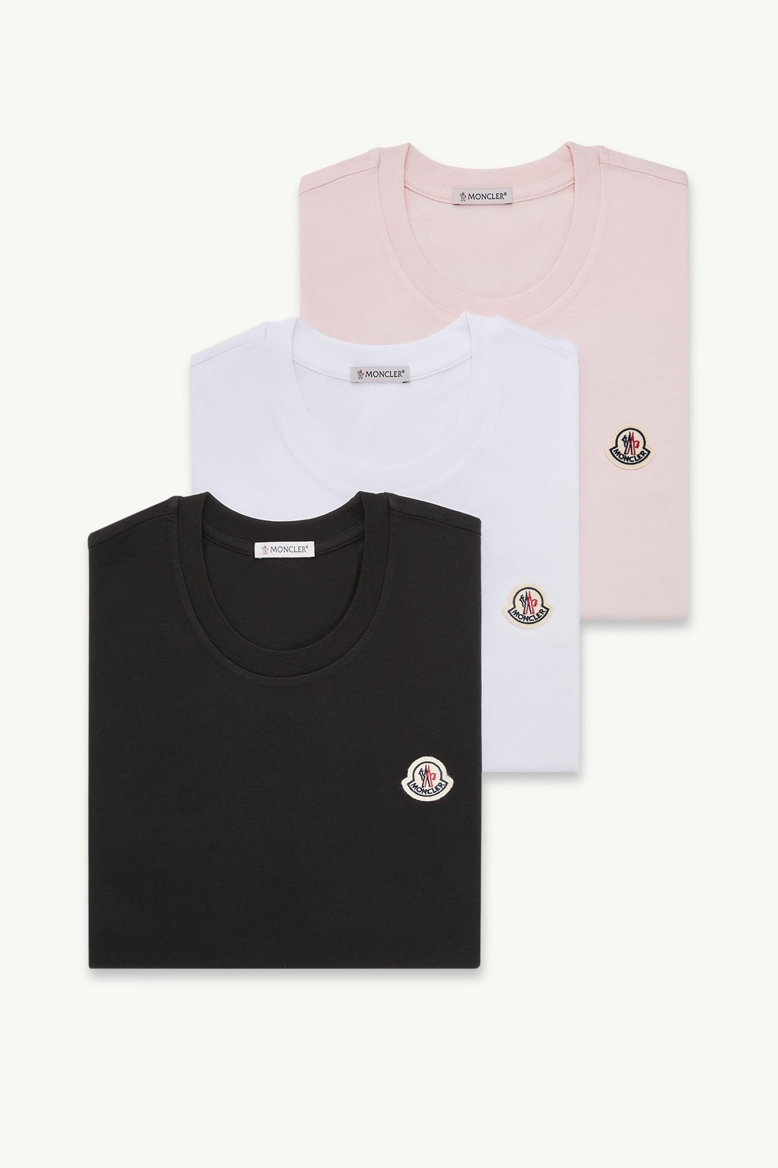 Logo Patch Cotton T-Shirt (Pack of Three) by MONCLER