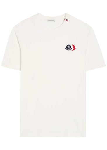 Logo-appliquéd cotton T-shirt by MONCLER