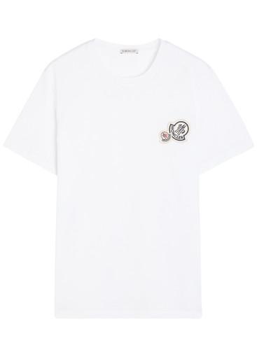 Logo-appliquéd cotton T-shirt by MONCLER