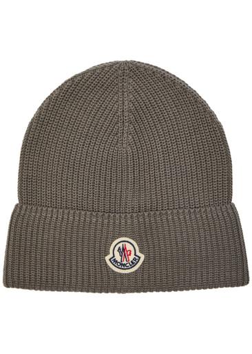 Logo-appliquéd cotton beanie by MONCLER