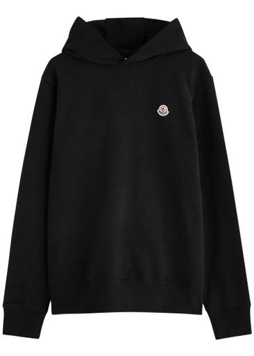 Logo-appliquéd hoodied cotton sweatshirt by MONCLER