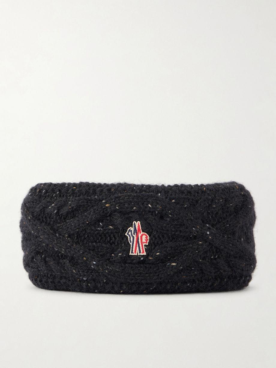 Logo-appliquéd knitted wool-blend headband by MONCLER