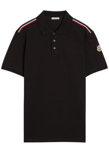 Logo-appliquéd piqué cotton polo shirt by MONCLER