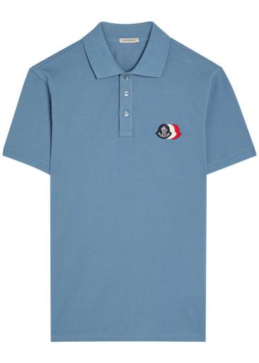 Logo-appliquéd piqué cotton polo shirt by MONCLER