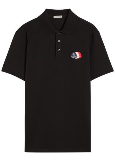 Logo-appliquéd piqué cotton polo shirt by MONCLER