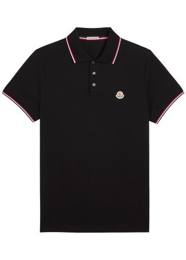 Logo-appliquéd piqué cotton polo shirt by MONCLER