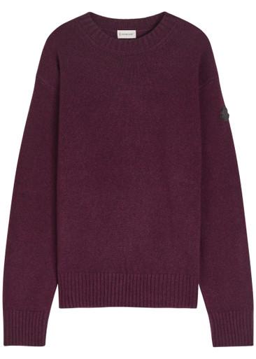 Logo-appliquéd wool and cashmere-blend jumper by MONCLER
