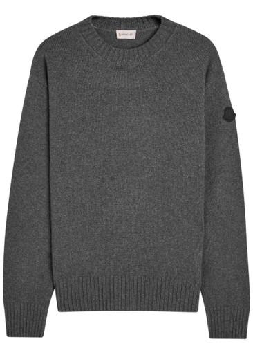 Logo-appliqué wool and cashmere-blend jumper by MONCLER