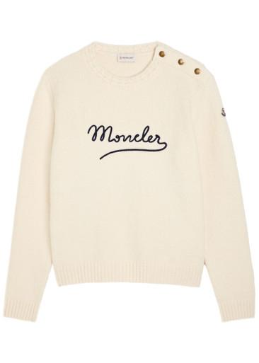 Logo-embroidered cotton-blend jumper by MONCLER
