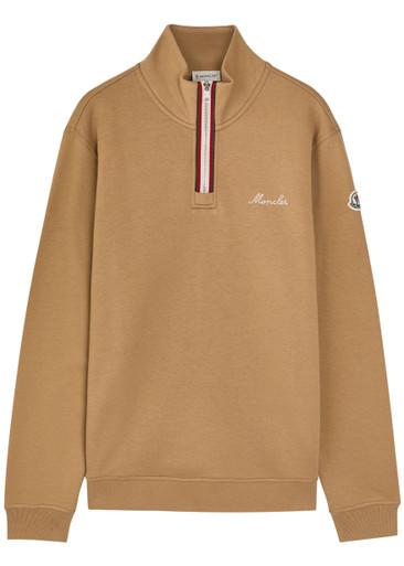 Logo-embroidered cotton-blend sweatshirt by MONCLER
