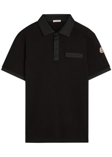 Logo-embroidered piqué cotton polo shirt by MONCLER