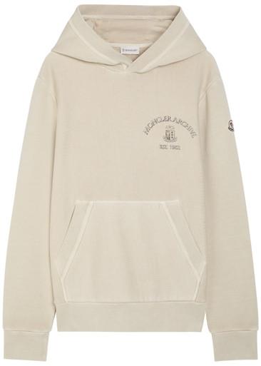 Logo hoodied cotton sweatshirt by MONCLER