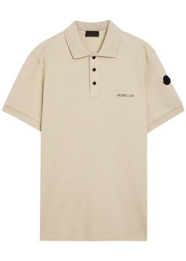 Logo-print cotton polo shirt by MONCLER