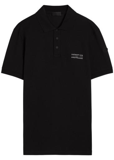 Logo-print cotton polo shirt by MONCLER